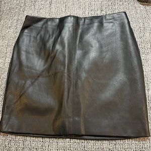 Hollister Black Mini Vegan Leather Skirt